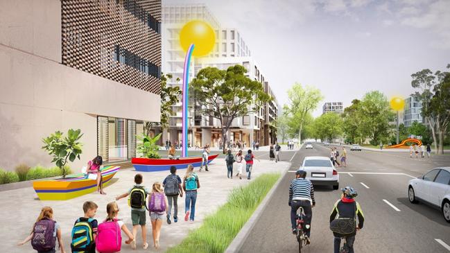 The public art will be positioned along Zetland Ave.