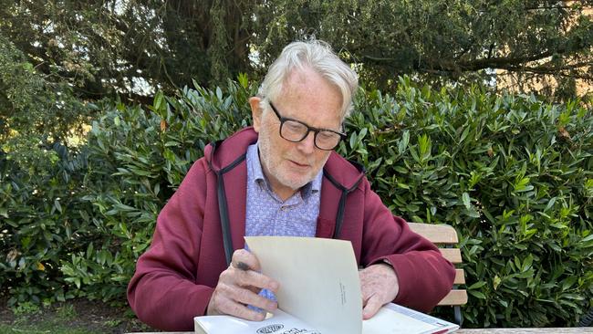 Michael Dobbs, at his home in the UK this month, still loves researching, observing others and situations. Picture: Troy Bramston