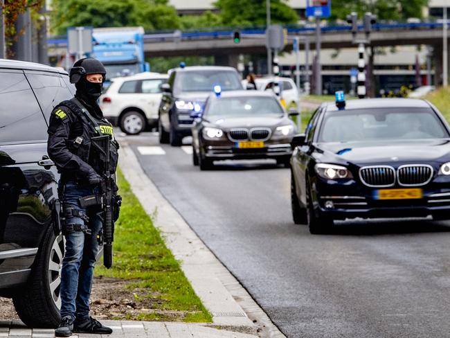 Extra security was put on for Chi Lop Tse’s court hearings in Rotterdam. Picture: AFP