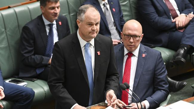 Ted O'Brien during Question Time at Parliament House in Canberra. Picture: NewsWire / Martin Ollman