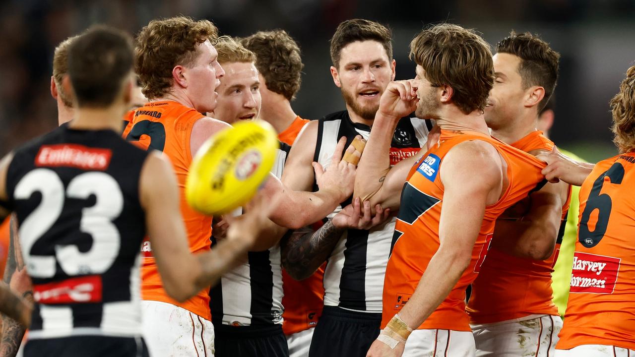 The Pies and Giants will hold a rematch of their epic preliminary final. (Photo by Michael Willson/AFL Photos via Getty Images)