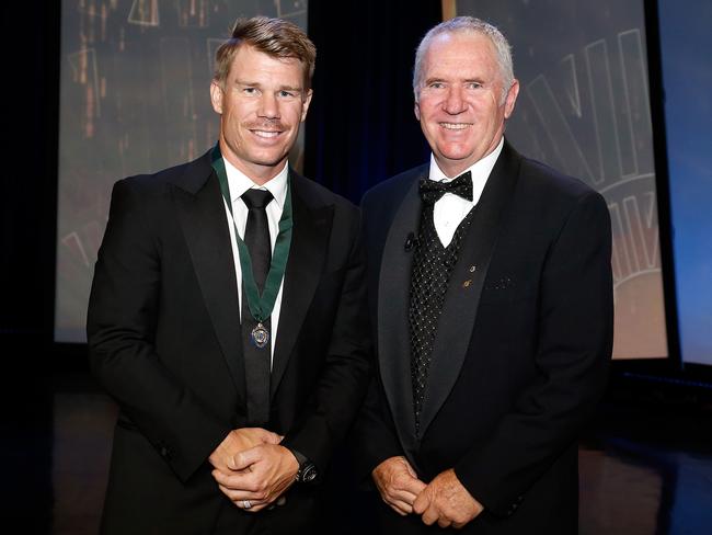 Warner was the recipient of the Allan Border medal in 2016. Picture: Zak Kaczmarek/Getty Images