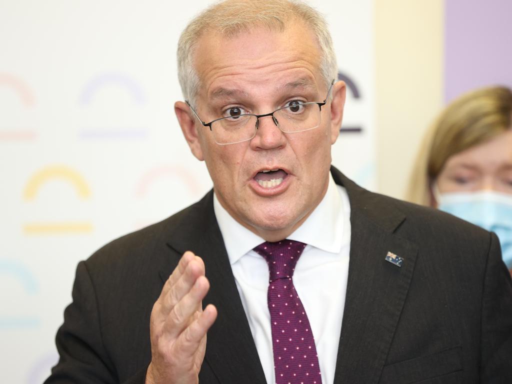 Mr Albanese suggested Scott Morrison has ‘an allergy’ to the ABC. Picture: Jason Edwards