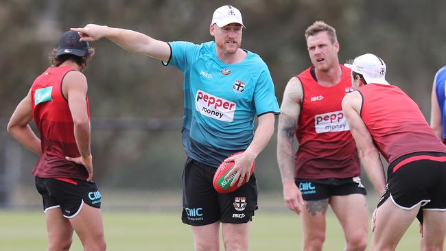 Former Hawthorn captain Jarryd Roughead in his new role. Picture: Michael Klein