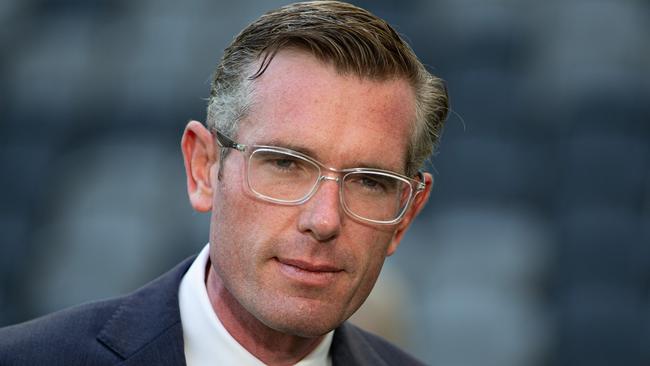 SYDNEY, AUSTRALIA - NewsWire Photos February 10, 2022 - NSW Premier Dominic Perrottet provides a COVID-19 update at CommBank Stadium in Parramatta.Picture: Christian Gilles / NCA NewsWire