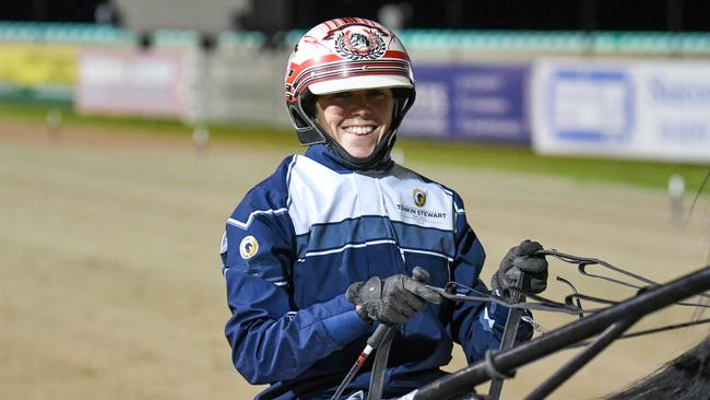 Ashleigh Delosa will drive Major Delight in the TAB Eureka Picture: Club Menangle