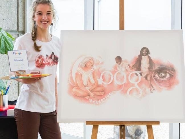 Canberra High School student Ineka Voigt created the Stolen Dreamtime artwork that graced the Google homepage for Australia Day in 2016.