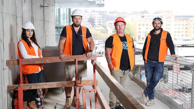 The construction sector had the lowest annual wages growth of 0.8 per cent. Picture: Richard Dobson