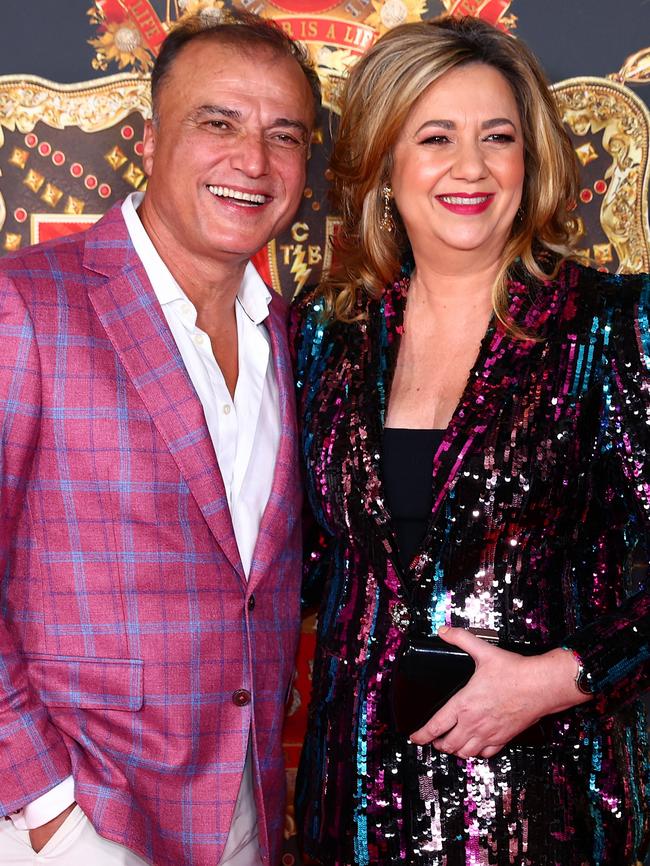 Annastacia Palaszczuk and boyfriend Dr Reza Adib attend the Australian premiere of Baz Luhrmann’s Elvis on the Gold Coast. Picture: Getty Images