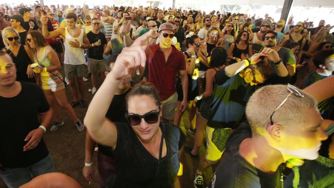 Fans dance to DJ Eelke Kleijn. Picture: Toby Zerna