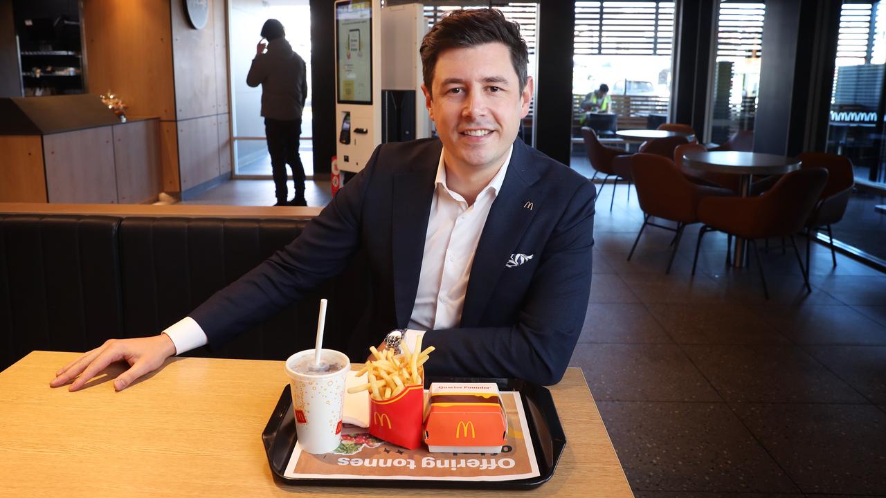 McDonald’s Australia boss Antoni Martinez at Castle Hill restaurant. Picture: John Feder