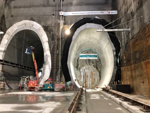 Sydney Metro tunnel breakthrough at Crows Nest