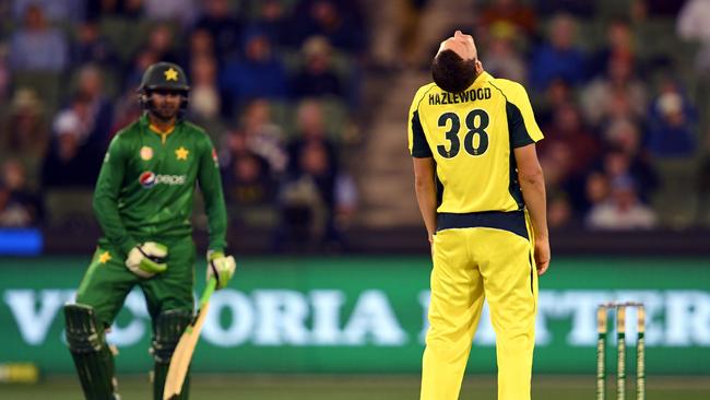 Dream over? Josh Hazlewood might have left his World Cup run too late. Picture: AFP