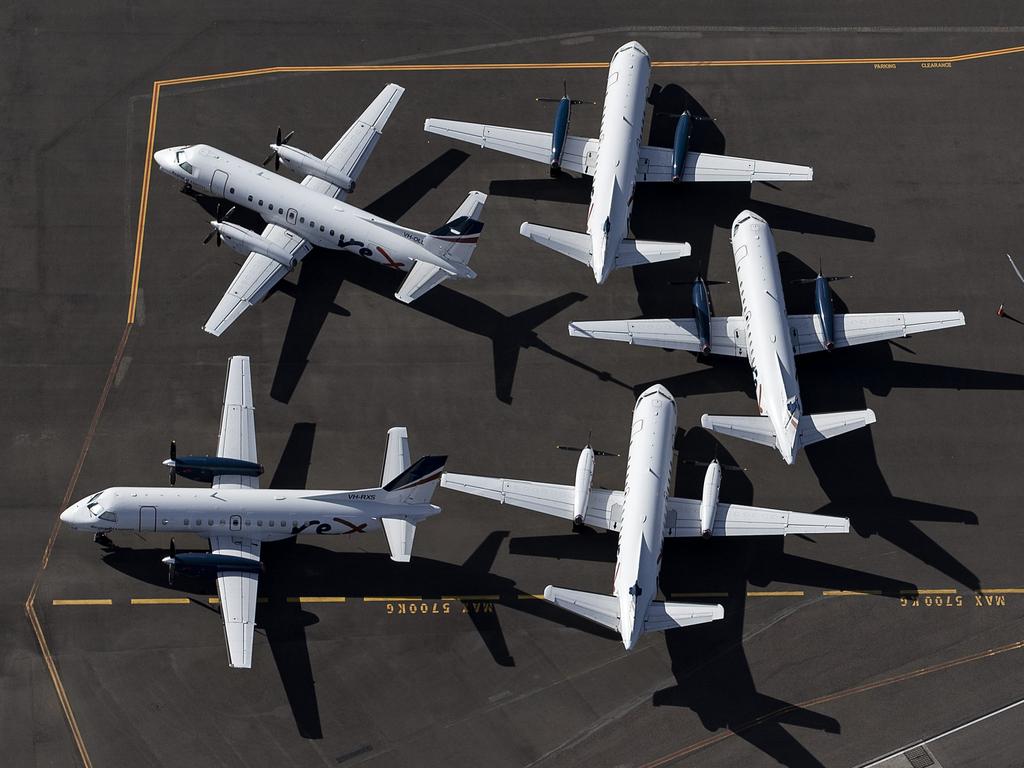 Rex’s fleet of Boeing 737 jets, which provide services between the major capital city airports, have all been grounded. Picture: Picture Ryan Pierse/Getty Images