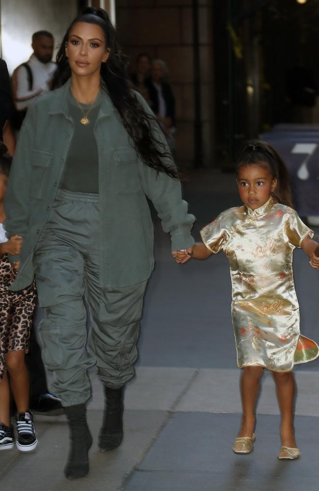 Kim said she wore her hair in braids for her five-year-old daughter North. Picture: TPG/MEGA