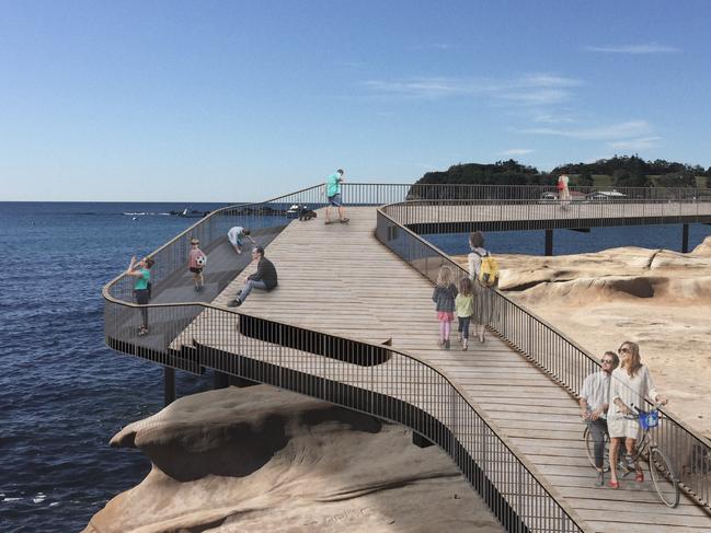 Artists impressions of the proposed Terrigal Boardwalk, November 2019