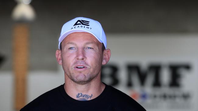 Todd Carney discusses his boxing preparations. Photo: Scott Powick Newscorp