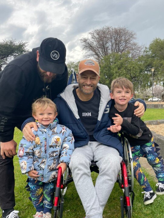 Jase with his nephews. Photo: Twitter