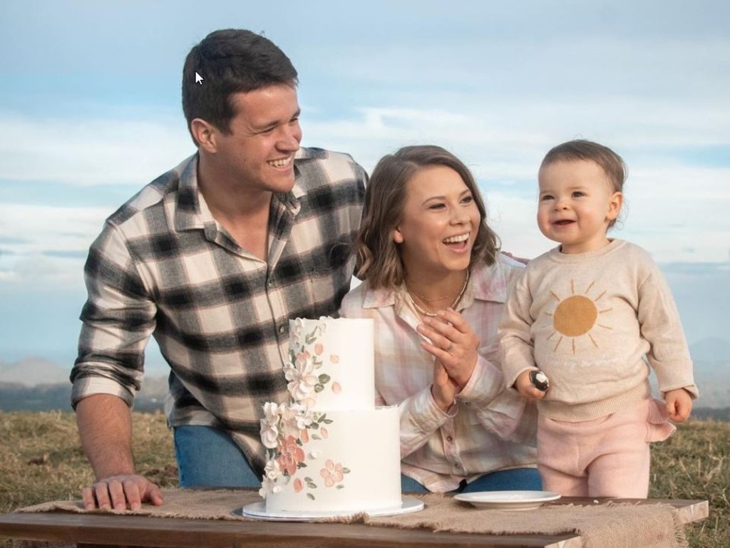Bindi Irwin's birthday with Chandler Powell and daughter Grace. Picture: Instagram