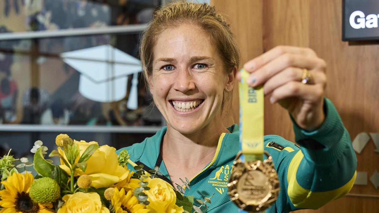 Jess Stenson won gold in the marathon at the 2022 Commonwealth Games. Picture: MATT LOXTON