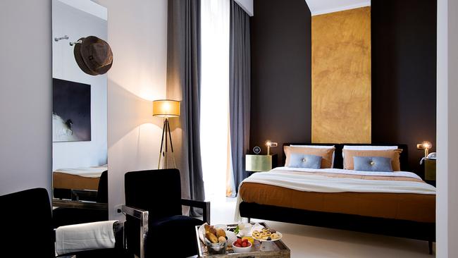 PiazzadiSpagna9 is a chic six-room hotel set in a 15th-century palazzo on Rome’s swankiest square. Picture: Supplied.