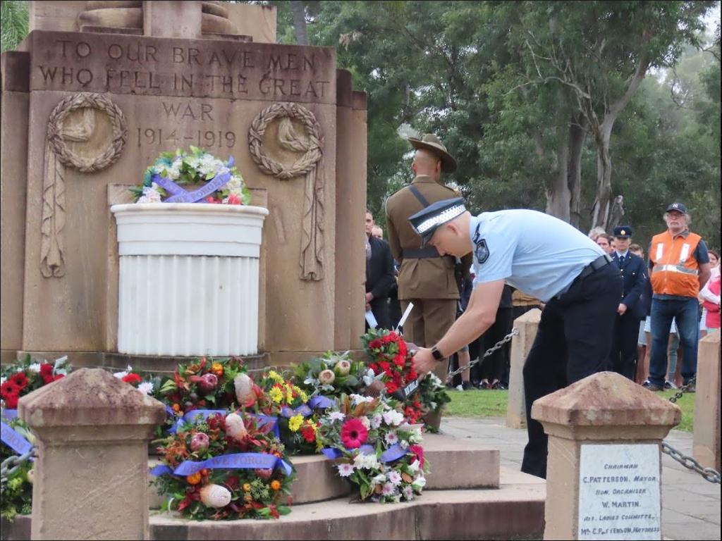 Anzac Day morning service at Toowong, Brisbane. Picture: Molly Snaylam