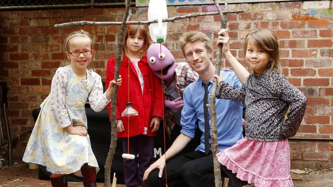 Melbourne comedy duo Sammy J and Randy visited Fitzroy Community School and students Holly, Gracie and Coco, to say thanks to the students who have just raised an impressive $6000 for Oxfam.