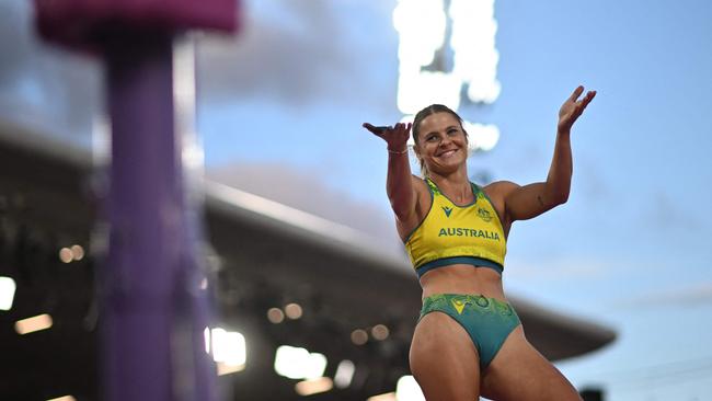 Nina Kennedy celebrates.