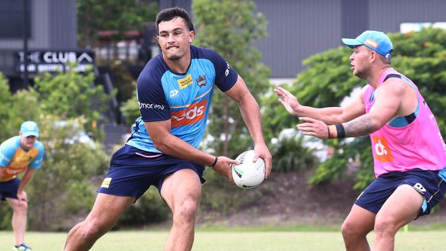 Tino Fa'asuamaleaui’s arrival has boosted Gold Coast’s title hopes. Picture: Jason O'Brien