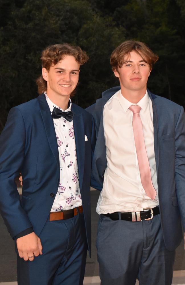 Sam Barnes and Jack Caspers at the Year 11 Good Shepherd formal, 2022.