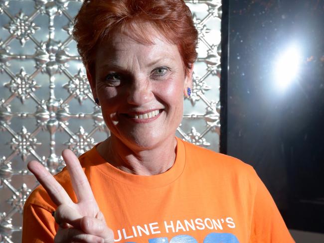 She’s baaaa-aaack: Pauline Hanson has secured a Senate seat. Photographer: Liam Kidston.