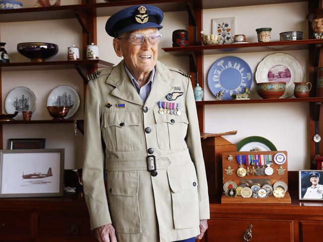 World War II veteran Brian Winspear 104 of Hobart.  Brian knew many of the Tasmanians in the 2/40th battalion and will attend the service to commemorate them at the 80th anniversary marking their capture in World War II.  Picture: Nikki Davis-Jones