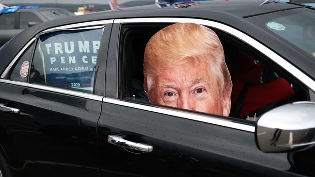 Supporters of President Donald Trump take part in a rally at Wilkes-Barre, Pennsylvania. Picture: Getty Images