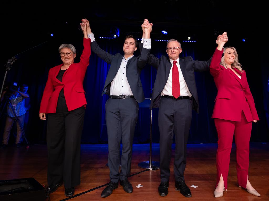 Anthony Albanese shortly after he secured the election win. Picture: Jason Edwards / NewsWire