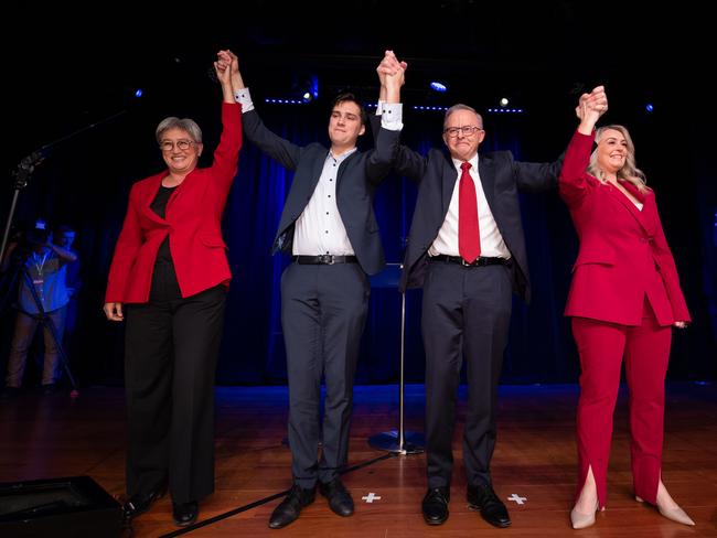 Anthony Albanese shortly after he secured the election win. Picture: Jason Edwards / NewsWire