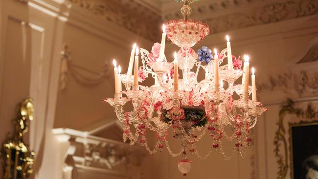 The Murano glass chandelier. Picture: Jacquelin Magnay