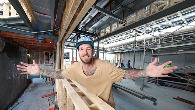 Collingwood legend Dane Swan hopes to pour some beers at The Albion Hotel, which he part owns, when it reopens. Picture: Alex Coppel