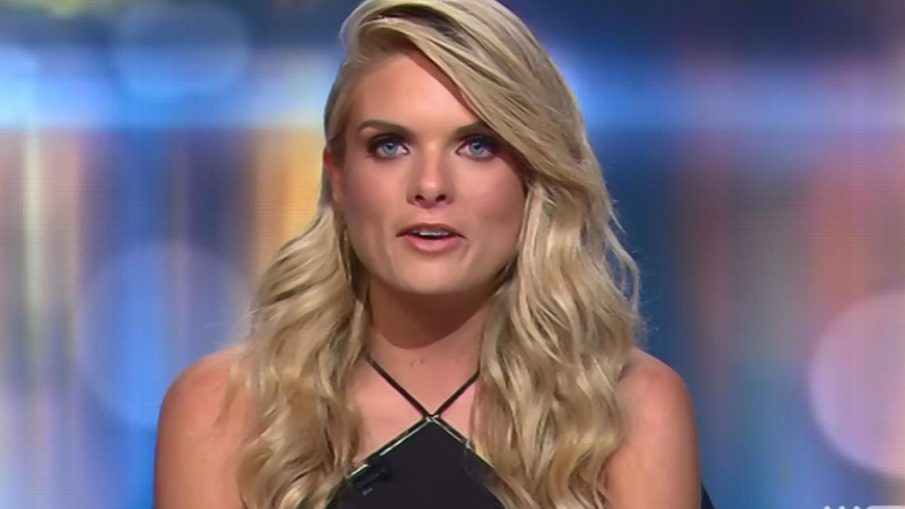 Erin Molan on CH 9 R/league Footy show. Pic CH 9