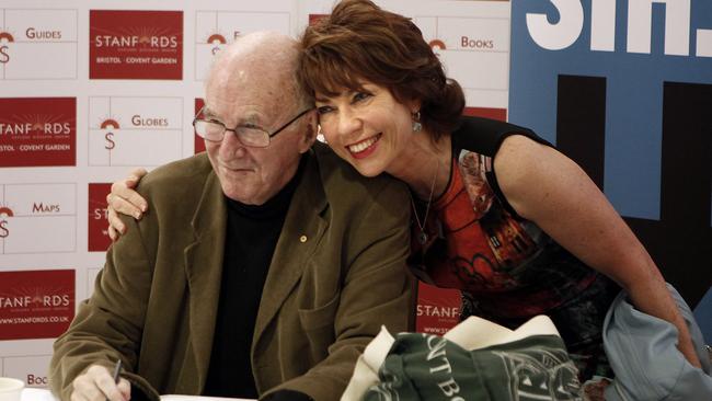 Clive James with author Kathy Lette. Photo: Mary Turner.