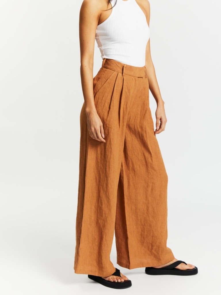 Aere Wide Leg Pants in Cinnamon