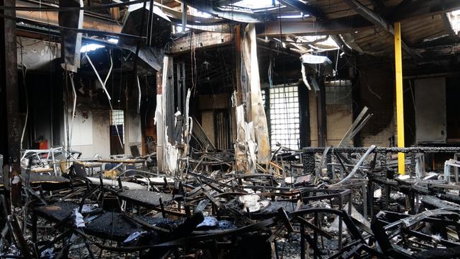13/12/2024:  The inside of the firebombed Adass Israel Synagogue in Ripponlea . PIC: Brendan Kearns