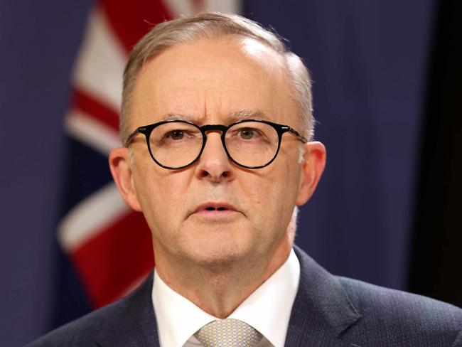 Prime Minister Anthony Albanese has told industry leaders at the Business Council of Australia the Labor government wants to work with them. Picture: NCA NewsWire / Damian Shaw