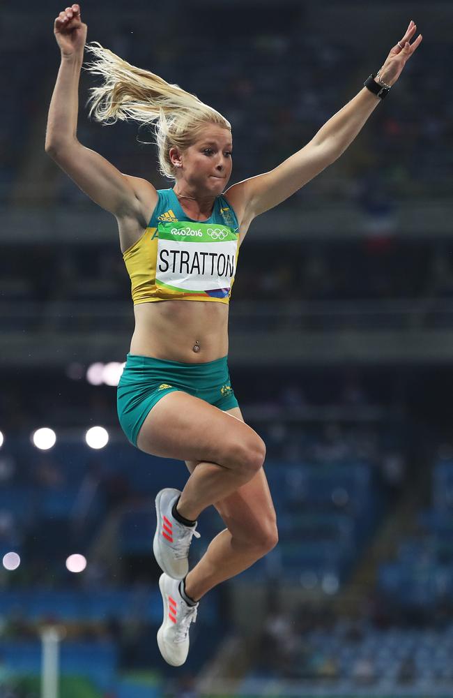 Australia's Brooke Stratton in the Women's Long Jump Final at the Rio 2016 Olympic Games. Picture: Phil Hillyard