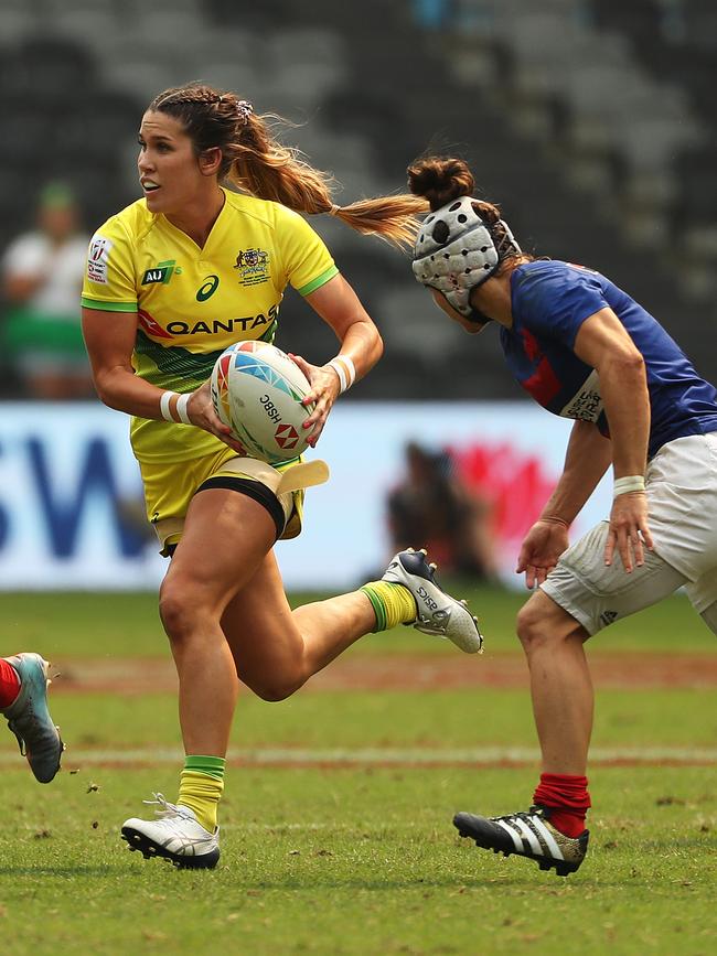 Rugby Sevens star Charlotte Caslick is open to playing in the NRLW. Picture: Brett Costello