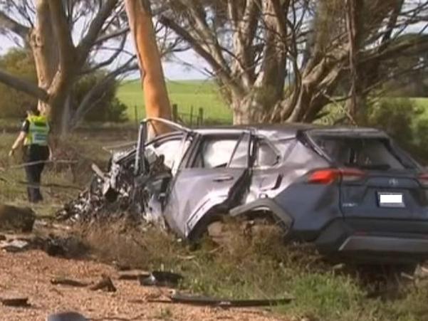 A 46-year-old man has died in a horror crash at Lochiel. Picture: 7NEWS