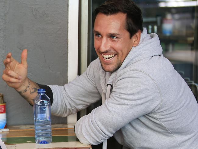 SUNDAY TELE SPECIAL Mitchell Pearce at a cafe in Surry Hills. Picture: Dylan Robinson