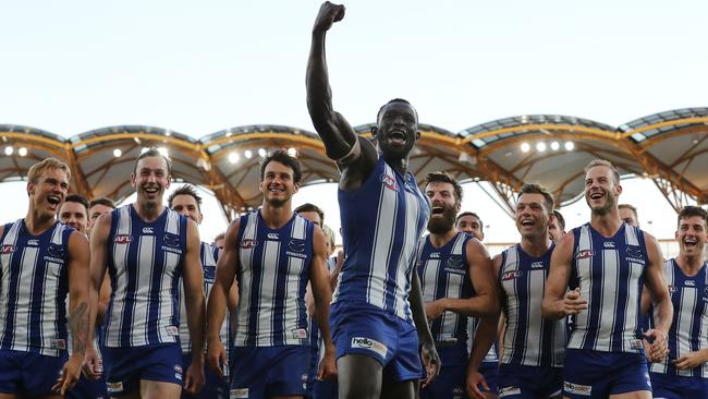 Majak Daw completed one of the great AFL comeback stories on Saturday. Picture: Michael Klein