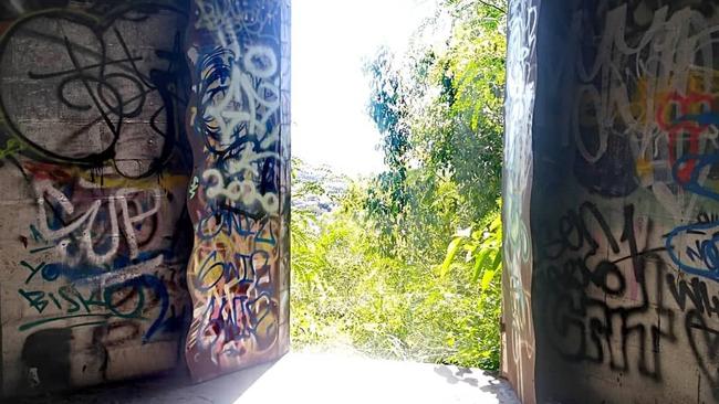 Inside the abandoned Trinity Beach house built by Robert Zmeskal. Picture: SUPPLIED