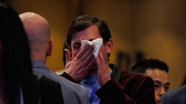 There were tears at the Liberal party election night at The Fullerton Hotel in Sydney. Picture: Jason Edwards