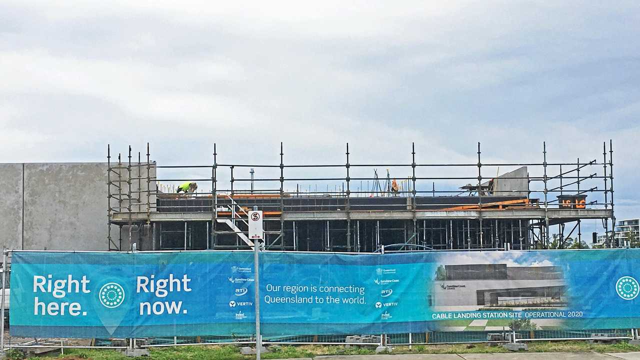 The Sunshine Coast international broadband submarine cable landing site at Maroochydore. Picture: Erle Levey